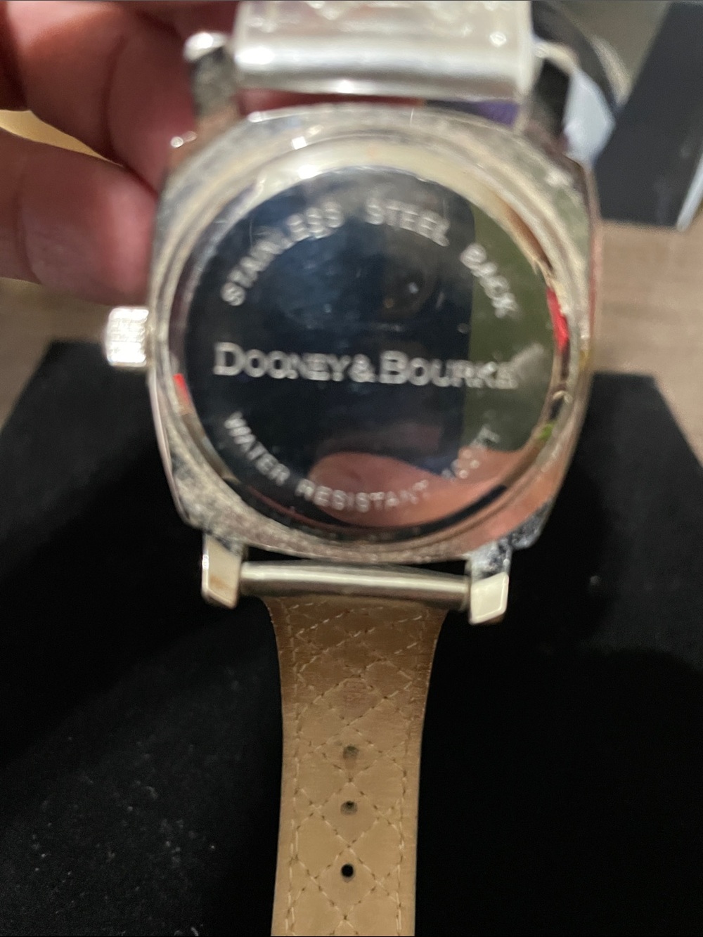 Dooney & Bourke Silver Quilted Leather Strap Watch with Gold Accents. - Picture 4 of 11